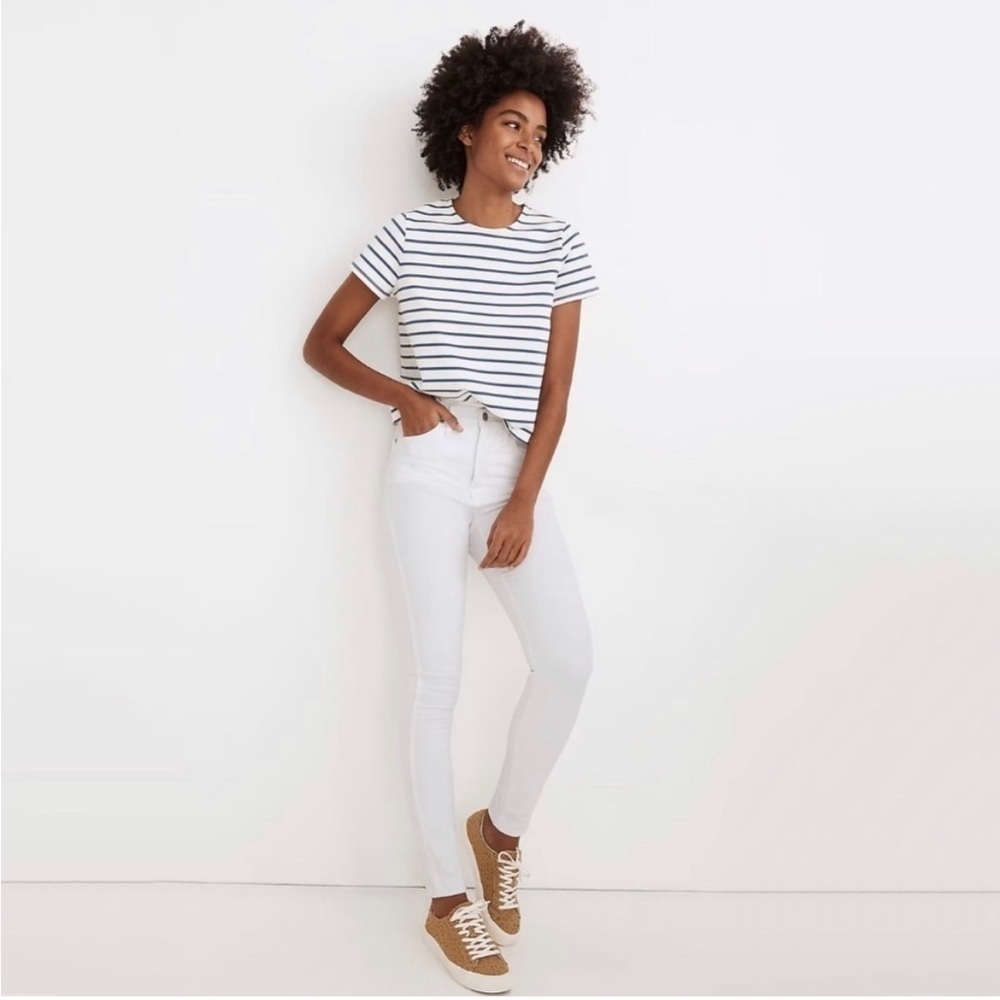 Madewell High-Rise Skinny Jeans Pure White | Women’s Size 26 | Stretch Denim